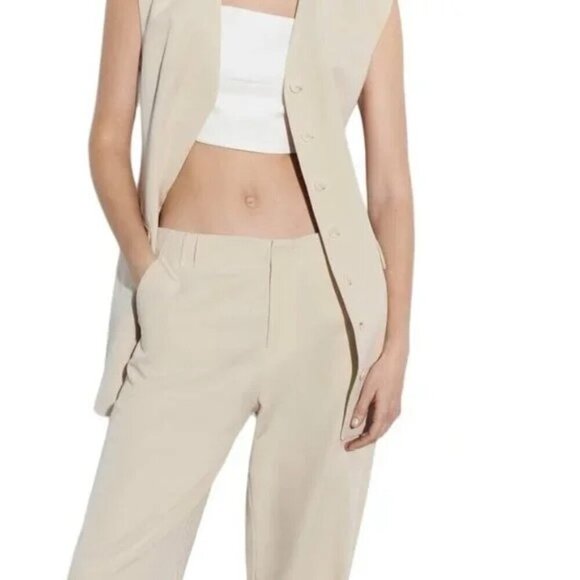 Zara Linen Blend Mini Vest Dress Cream Small - Picture 4 of 16